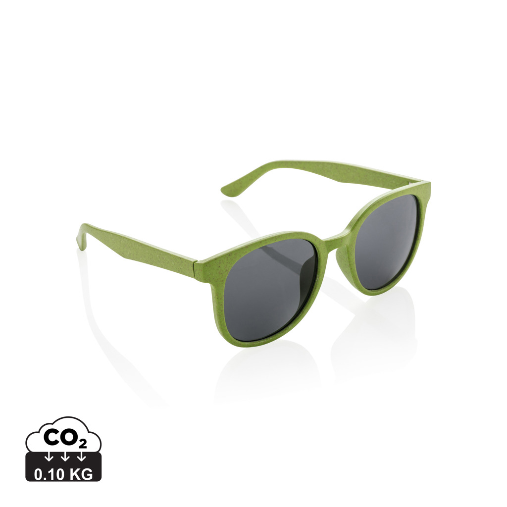 Lunettes de soleil publicitaires en paille de blé Vert 